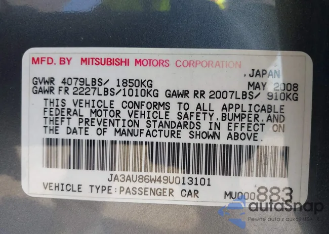 JA3AU86W49U013101: 44230059