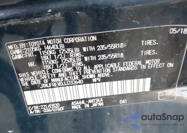 JTMJFREV0JJ232640: 44230072