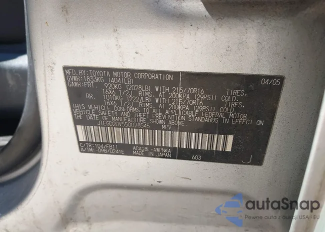 JTEGD20V550078545: 44230073