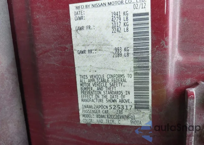 1N4AL2AP0CN525317: 44230116