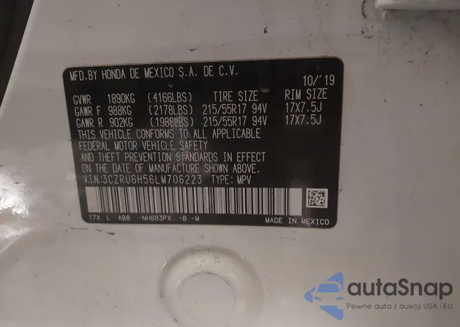 3CZRU6H56LM706223: 44230227