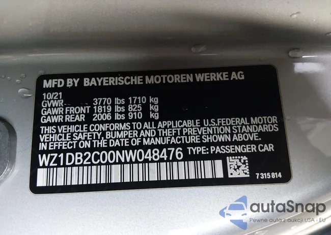 WZ1DB2C00NW048476: 44230319