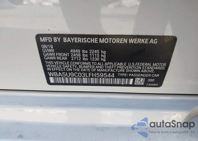WBA5U9C03LFH59544: 44230323