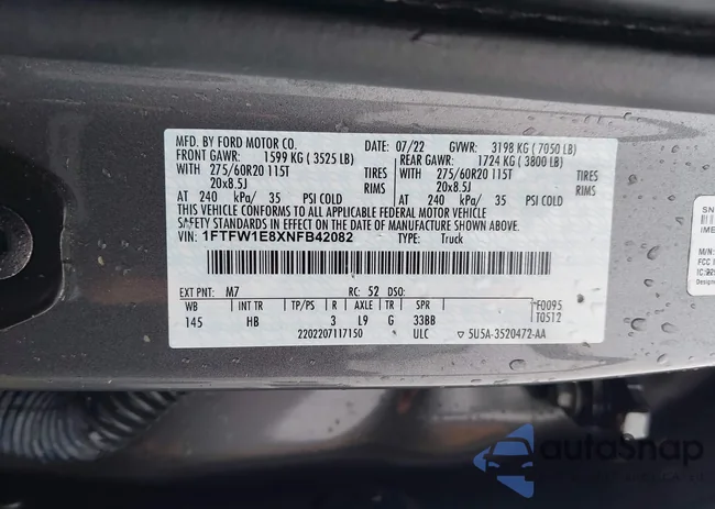 1FTFW1E8XNFB42082: 44230326