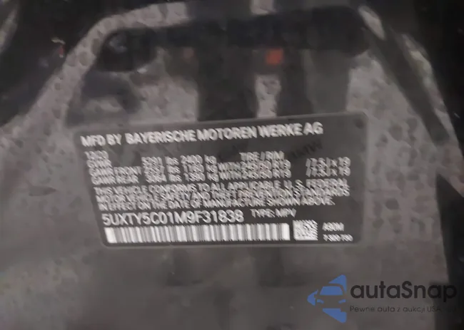 5UXTY5C01M9F31838: 44231461