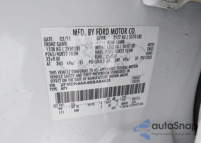 2FMDK4AK4BBA84825: 44231586