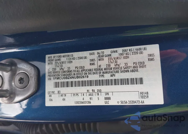 1FMCU0BZ4NUB02619: 44231620