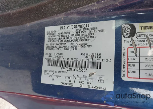 1ZVHT82H065225667: 44231648