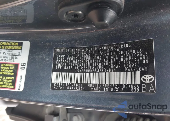 5YFBURHE5JP818641: 44231672
