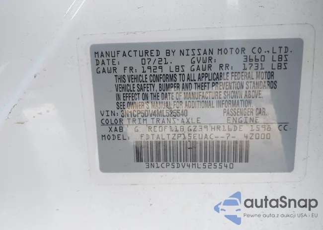 3N1CP5DV4ML525540: 44231823