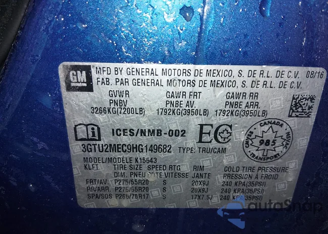 3GTU2MEC9HG149682: 44231829