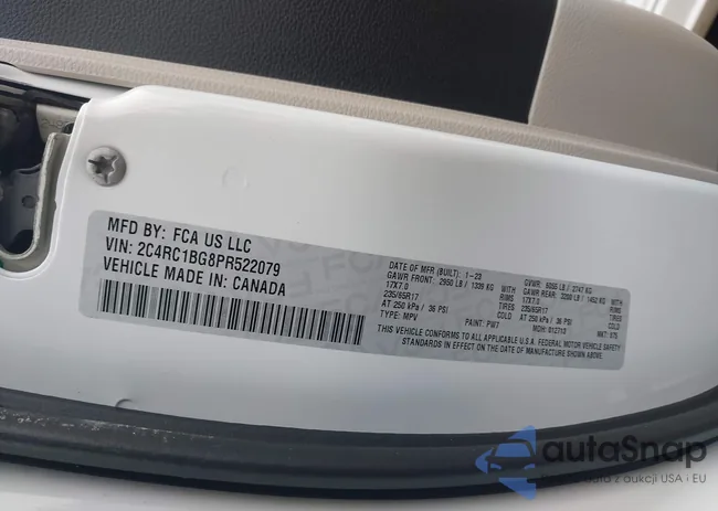 2C4RC1BG8PR522079: 44231853