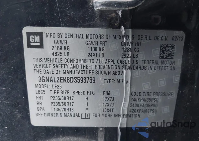 3GNAL2EK8DS593789: 44231928