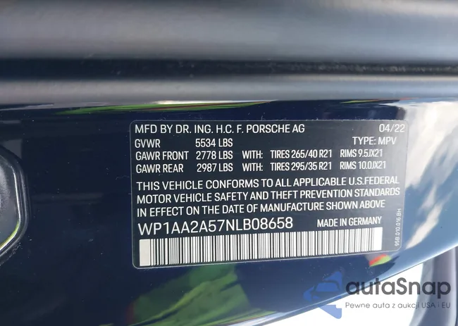 WP1AA2A57NLB08658: 44231085