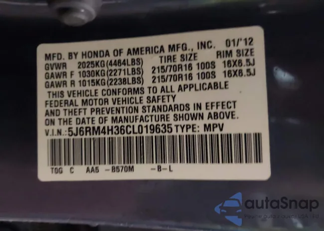 5J6RM4H36CL019635: 44231150