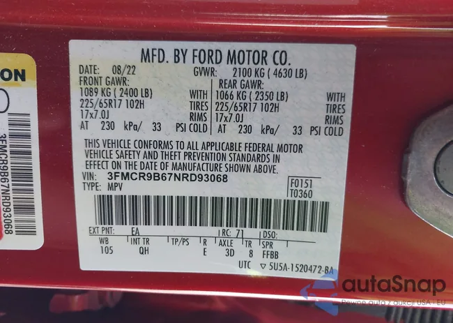 3FMCR9B67NRD93068: 44231173