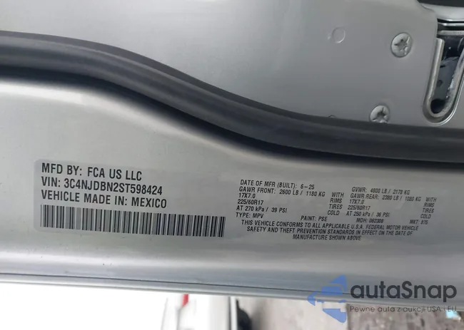 3C4NJDBN2ST598424: 44231216