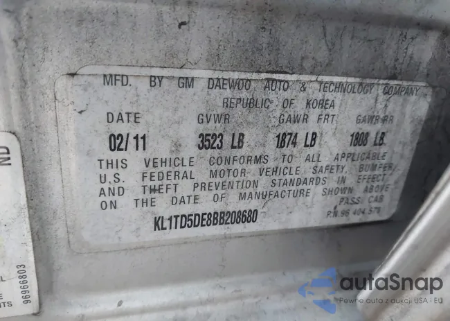 KL1TD5DE8BB208680: 44231273