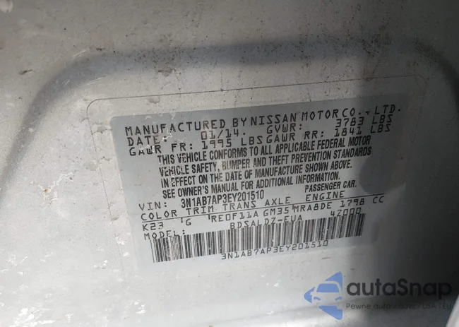 3N1AB7AP3EY201510: 44232434