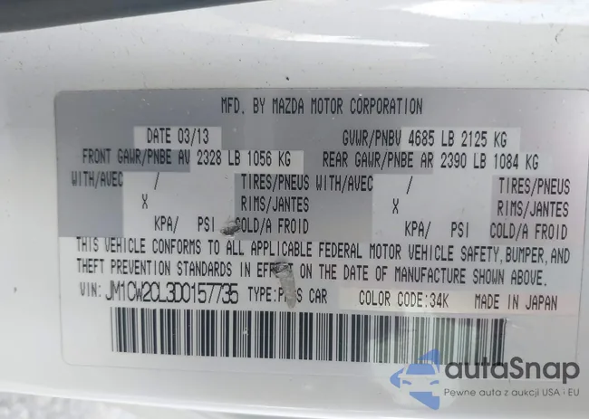 JM1CW2CL3D0157735: 44232499