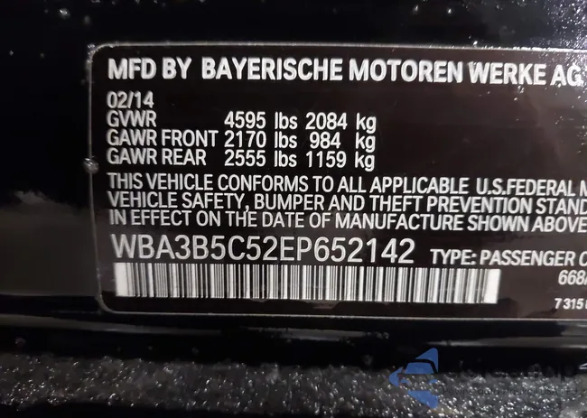 WBA3B5C52EP652142: 44232547