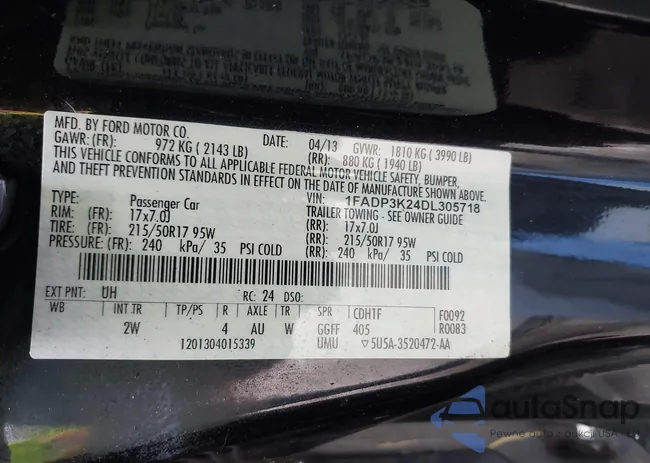 1FADP3K24DL305718: 44232703