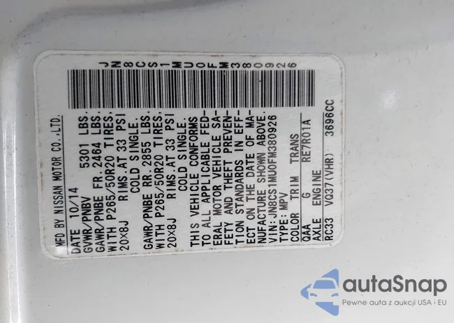 JN8CS1MU0FM380926: 44232795