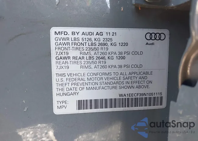 WA1EECF39N1051115: 44232819