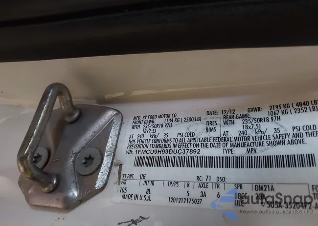 1FMCU9H93DUC37892: 44231947