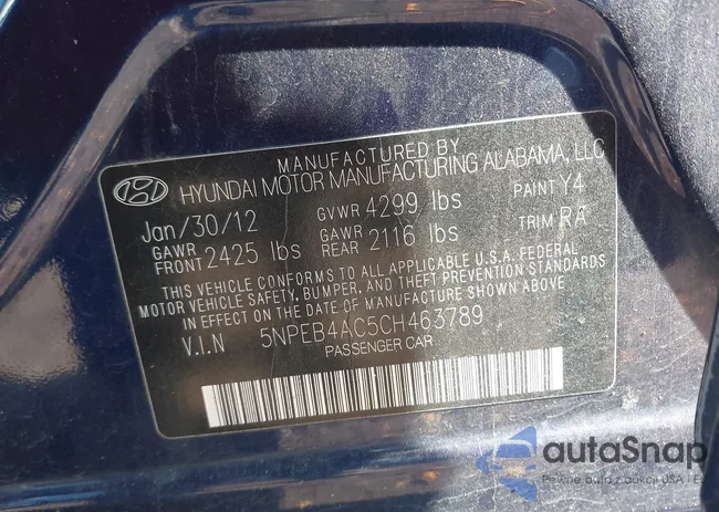 5NPEB4AC5CH463789: 44232035