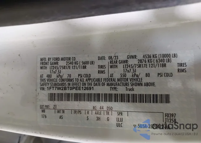 1FT7W2BT0PEE12691: 44232139