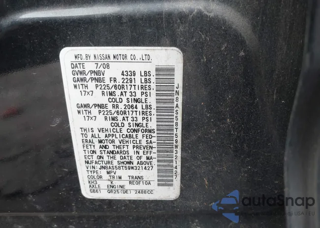 JN8AS58T59W321427: 44232181