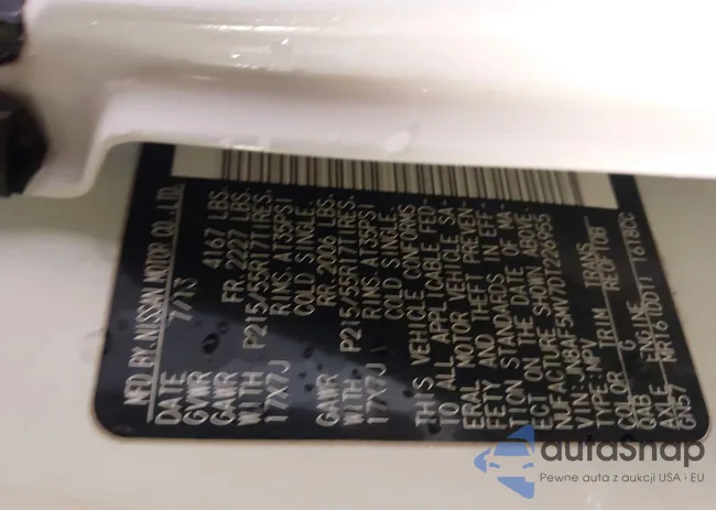 JN8AF5MV7DT226955: 44232267