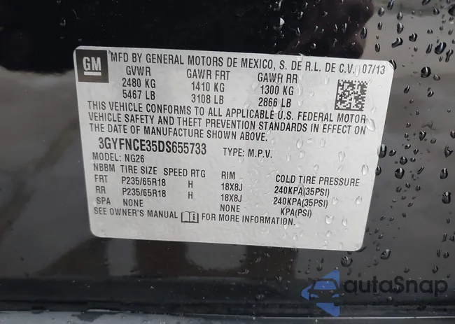 3GYFNCE35DS655733: 44232273