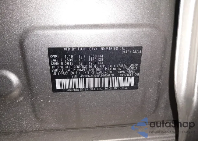 4S3BNAC60F3065678: 44232312