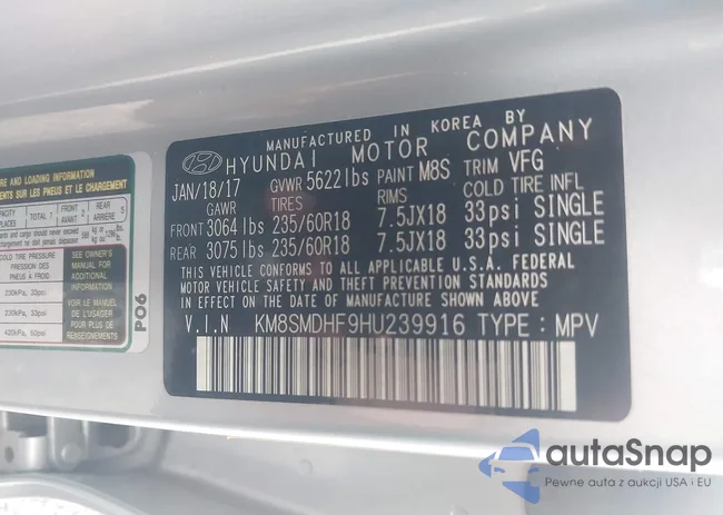 KM8SMDHF9HU239916: 44233438