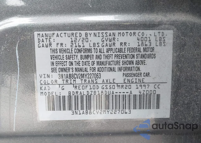 3N1AB8CV2MY227063: 44233470