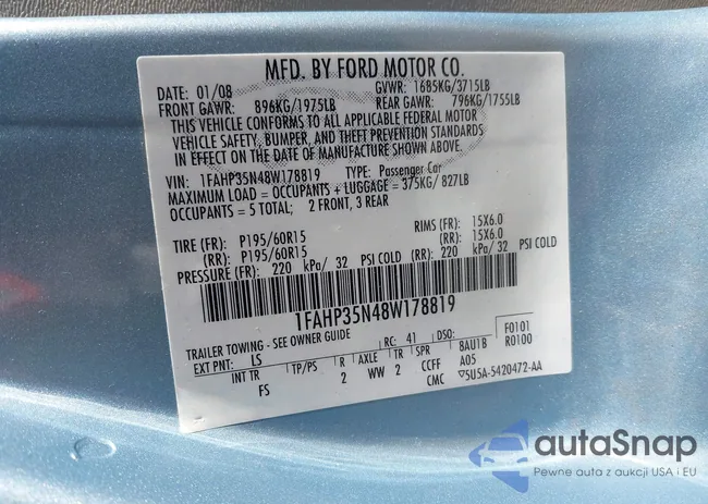 1FAHP35N48W178819: 44233564