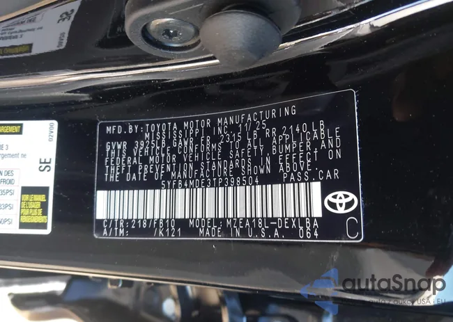 5YFB4MDE3TP398504: 44233574