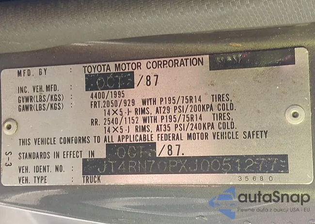 JT4RN70PXJ0051277: 44233580