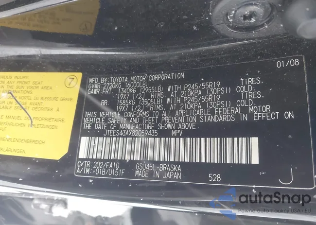 JTEES43AX82059435: 44233666