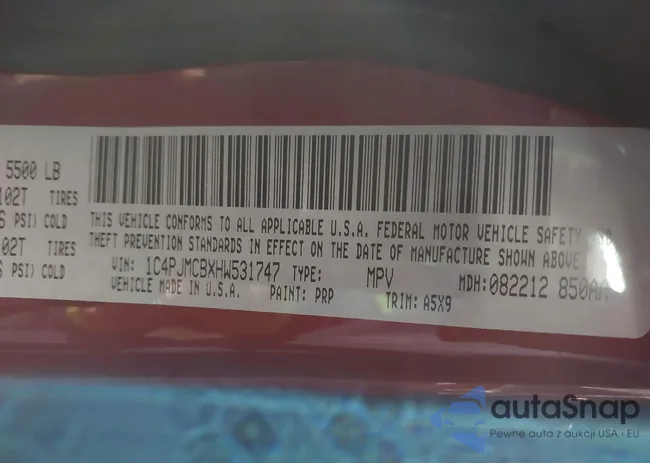 1C4PJMCBXHW531747: 44233700