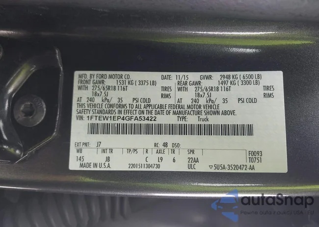 1FTEW1EP4GFA53422: 44233702