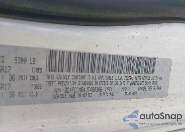 3C4PDCAB4JT490306: 44233812