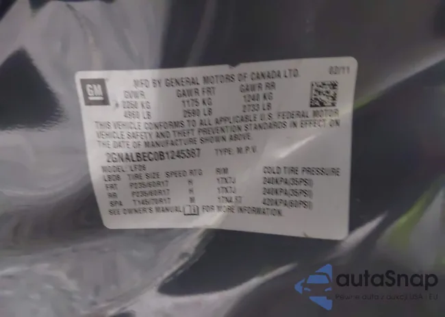 2GNALBEC0B1245387: 44233860