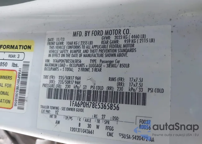 1FA6P0H78E5365856: 44233914