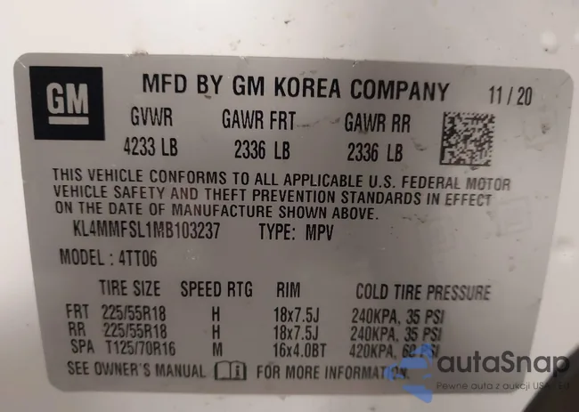 KL4MMFSL1MB103237: 44233085