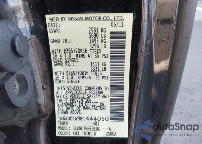 1N6AD0CW9BC444050: 44233206