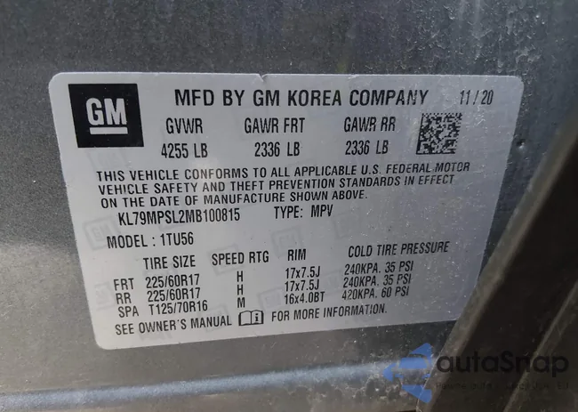 KL79MPSL2MB100815: 44233217