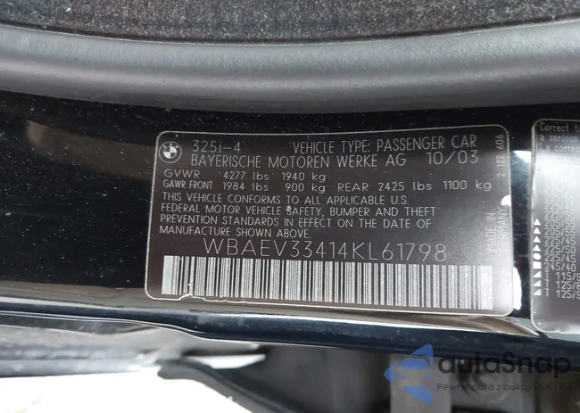 WBAEV33414KL61798: 44233280